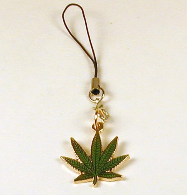 Cannabis Leaf Charm w/ Zipper Pull