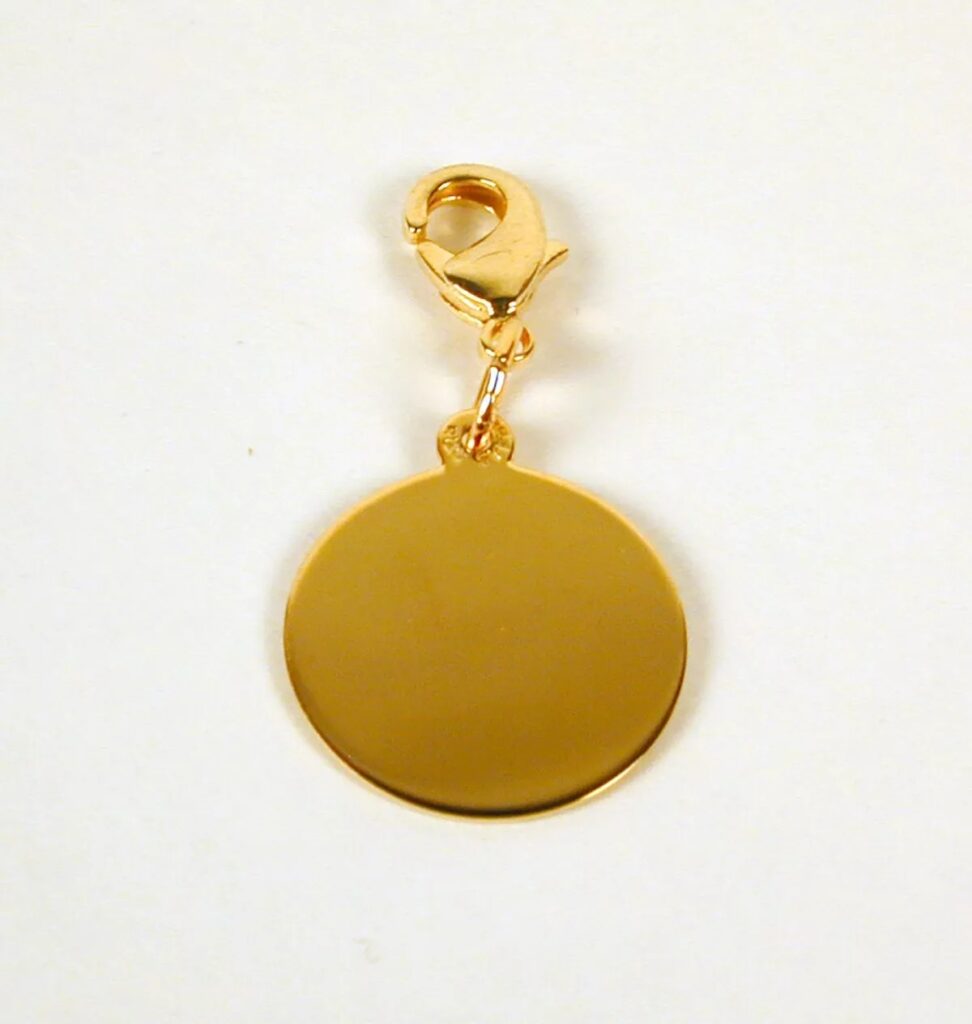 Gold Plated Sterling Silver Painted Cannabis Marijuana Leaf Charm