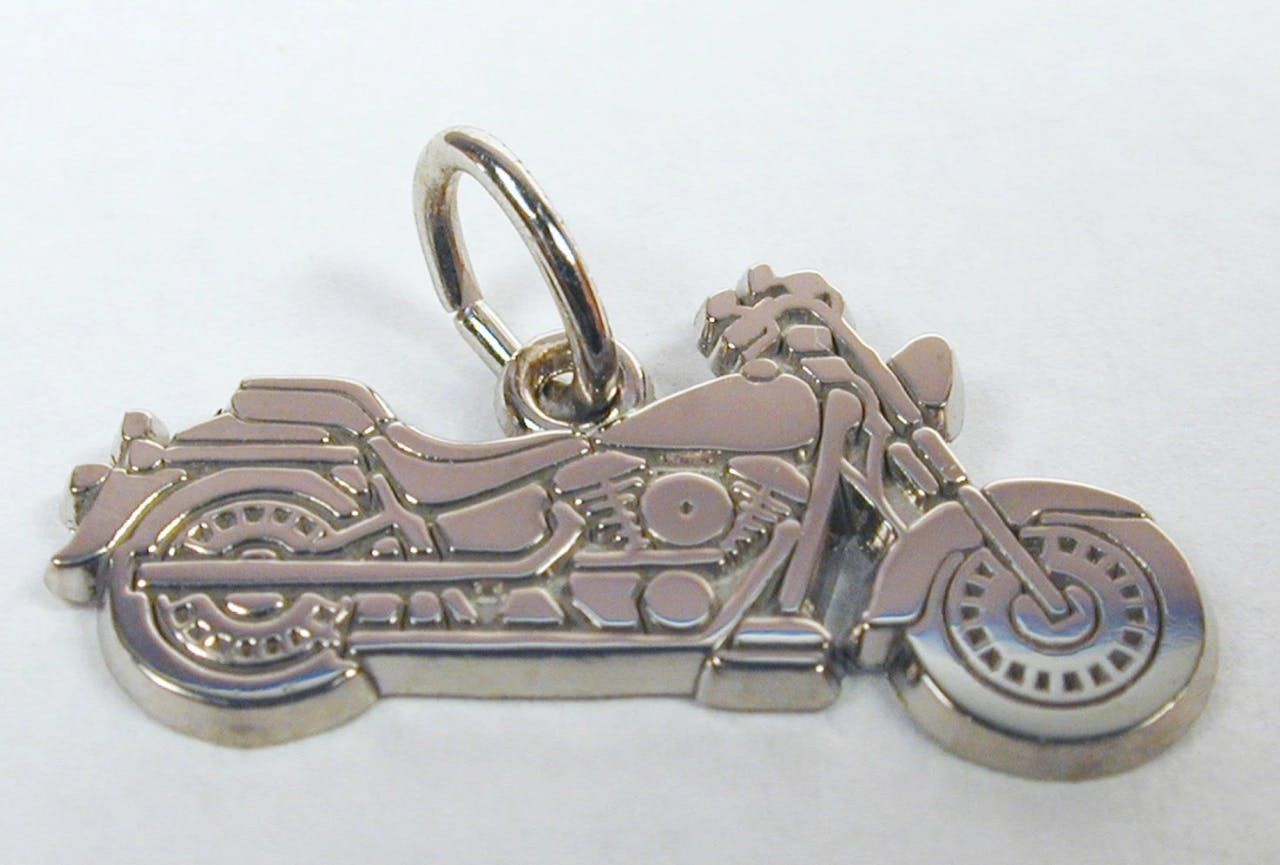 Harley Davidson Motorcycle Charm | Sterling Silver