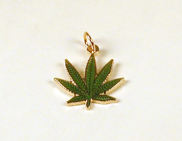Cannabis Leaf Charm w/ Zipper Pull