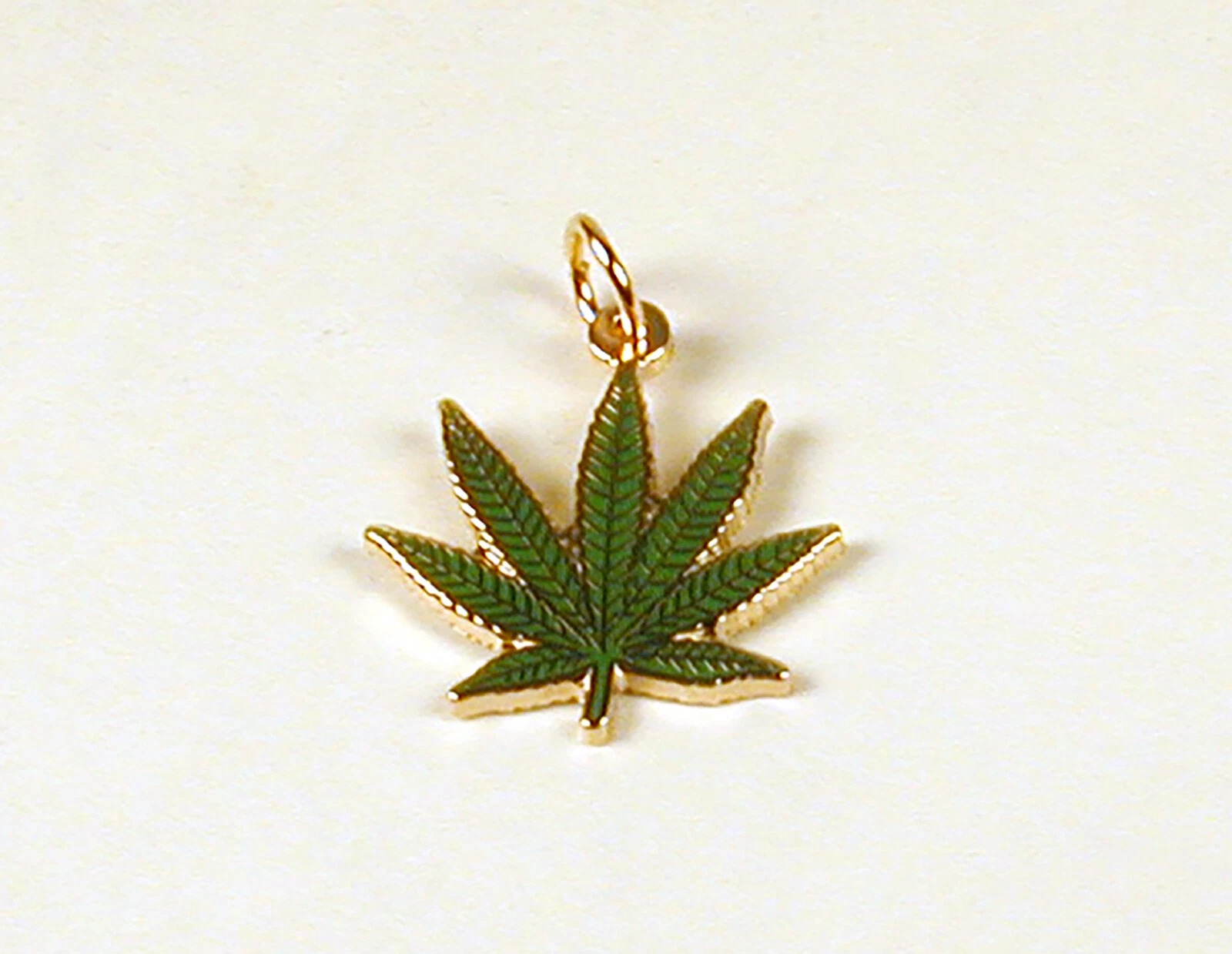 Cannabis Leaf Charm w/ Zipper Pull - Image 2