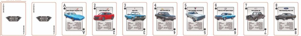 Playing Cards American Muscle Car Evolution