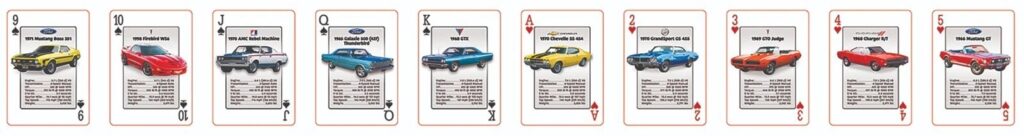 Playing Cards American Muscle Car Evolution