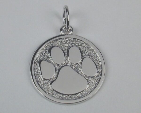 Paw Print Charm | Sterling Silver with Lobster Claw