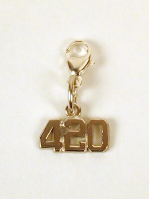 Sterling Silver Cannabis / Marijuana 420 Charm