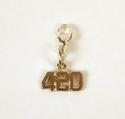 Sterling Silver Cannabis / Marijuana 420 Charm