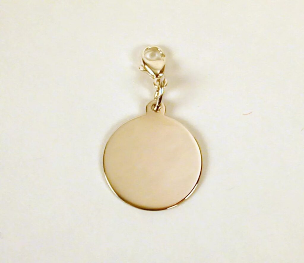 Sterling Silver Engraved Cannabis / Marijuana Leaf Charm