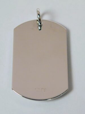 Sterling Silver Marijuana Engravable Leaf Dog Tag Necklace - Image 3