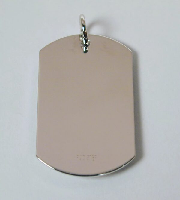 Sterling Silver Marijuana Engravable Leaf Dog Tag Necklace