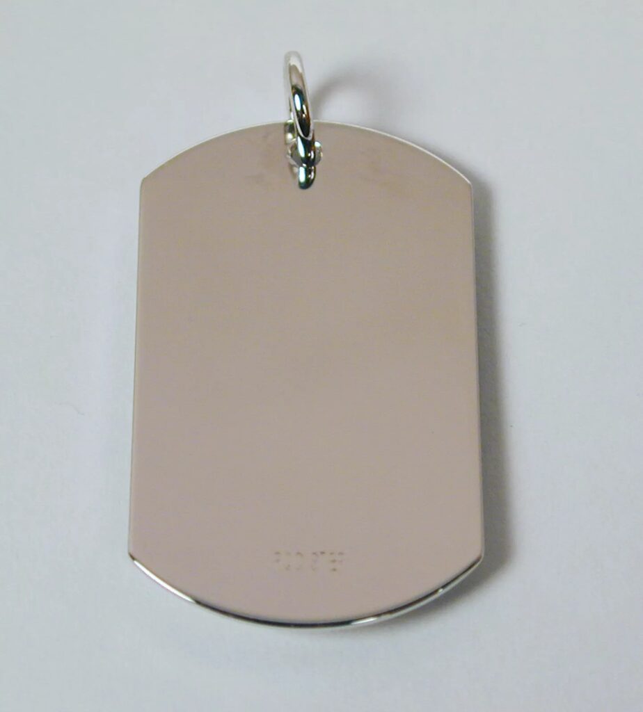 Sterling Silver Marijuana Engravable Leaf Dog Tag Necklace
