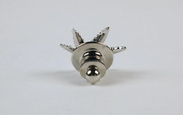 Sterling Silver Marijuana Leaf Lapel Pin / Tie Tack