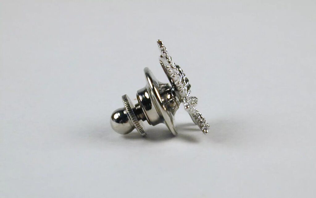 Sterling Silver Marijuana Leaf Lapel Pin / Tie Tack