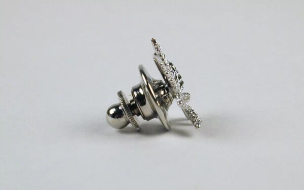 Sterling Silver Marijuana Leaf Lapel Pin / Tie Tack