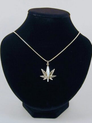 Marijuana Leaf Necklace | Sterling Silver with Chain