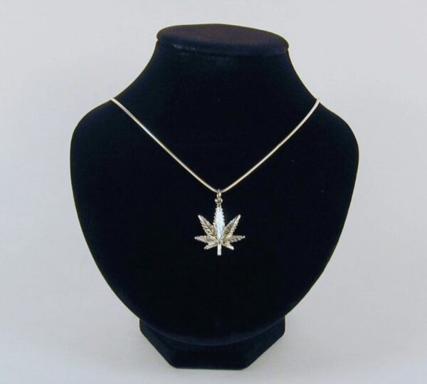 Marijuana Leaf Necklace | Sterling Silver with Chain