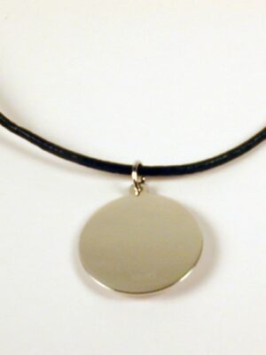 Sterling Silver Marijuana Leaf Pendant with Leather Necklace - Image 3