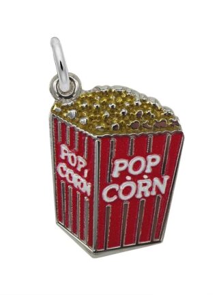 Sterling Silver & Painted Popcorn Charm with Lobster Clasp