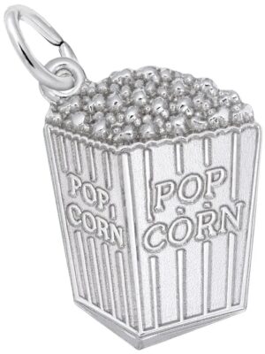 Sterling Silver Popcorn Charm with Lobster Clasp