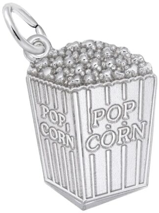 Sterling Silver Popcorn Charm with Lobster Clasp