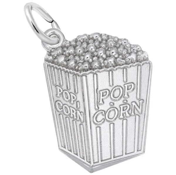 Sterling Silver Popcorn Charm with Lobster Clasp