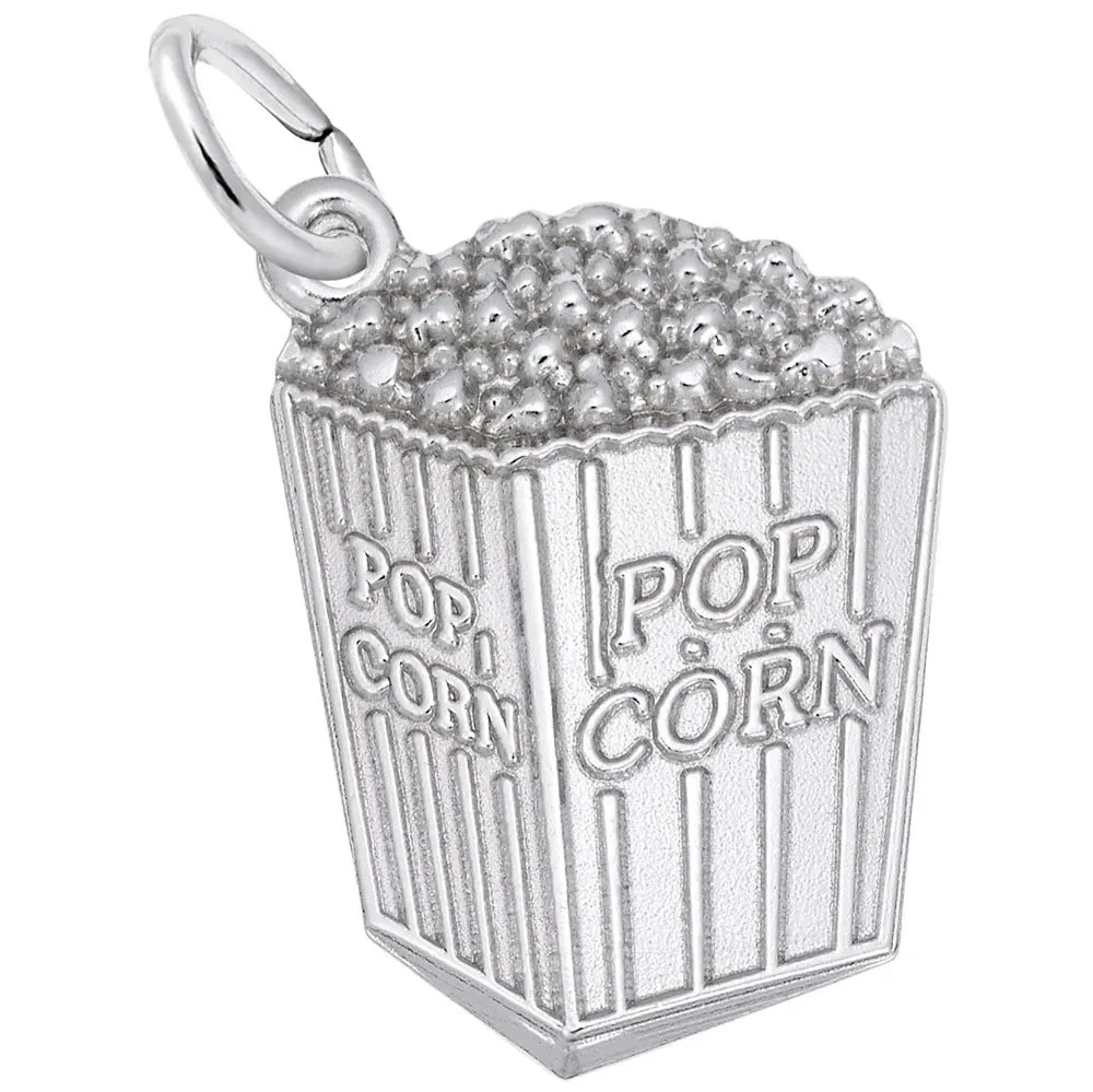 Sterling Silver Popcorn Charm with Lobster Clasp